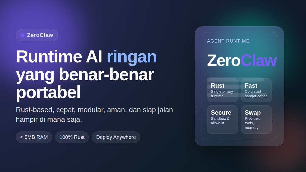 ZeroClaw: Runtime AI Ringan yang Benar-Benar Portabel